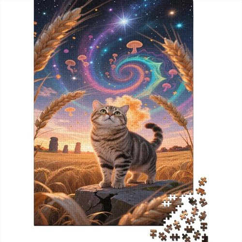 Russisch Blau Puzzle 1000 Teile Schwer Puzzle Spielzeug Lernspiel Impossible Wheat Field Herausforderung Spielzeug Für Erwachsene Und Kinder Ab 14 Jahren 1000pcs (75x50cm) von CCIZFMQ