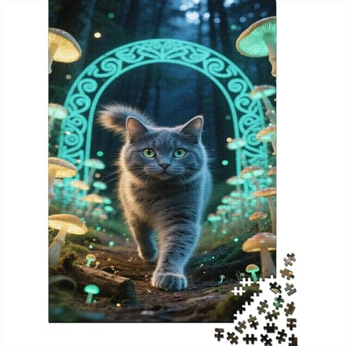 Russisch Blau Puzzles 1000 Teile Schwer Puzzle Spielzeug Pädagogisches Spiel Impossible Der verzauberte Wald Herausforderung Spielzeug Für Erwachsene Und Kinder in Bewährter 1000pcs (75x50cm) von CCIZFMQ