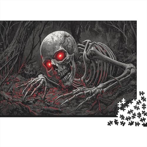 Schädel Head Puzzles 1000 Teile Schwer Puzzle Spielzeug Pädagogisches Spiel Impossible Schädel Herausforderungsspielzeug Für Erwachsene Und Kinder in Bewährter 1000pcs (75x50cm) von CCIZFMQ
