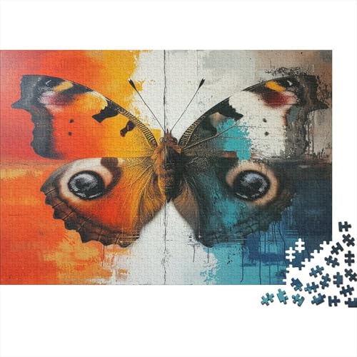 Schmetterling Puzzle 1000 Teile Schwer Puzzle Spielzeug Pädagogisches Spiel Impossible Abstrakte Kunst Herausforderungsspielzeug Für Erwachsene Und Kinder Ab 12 Jahren 1000pcs (75x50cm) von CCIZFMQ