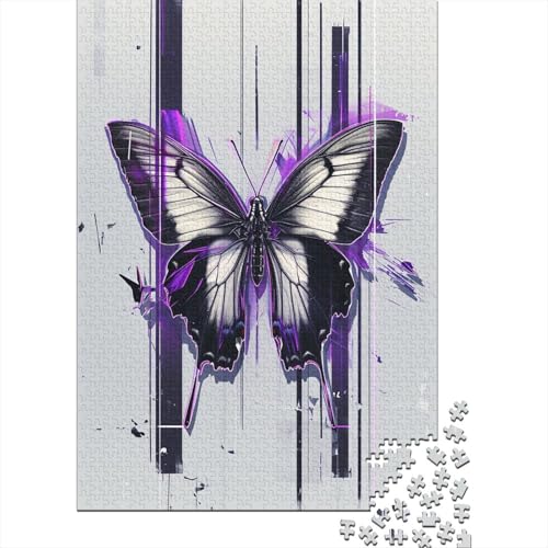 Schmetterling Puzzle 1000-teilige Schwer Puzzle Spielzeug Lernspiel Impossible Abstrakter Hintergrund Herausforderungsspielzeug Für Erwachsene Kinder 1000pcs (75x50cm) von CCIZFMQ