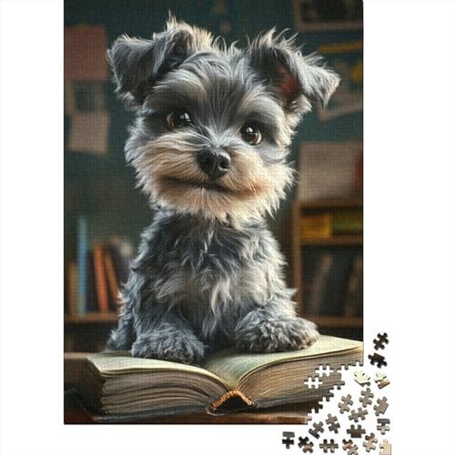 Schnauzer Puzzle 1000 Teile Schwer Puzzle Spielzeug Pädagogisches Spiel Impossible Study Herausforderung Spielzeug Für Erwachsene Und Kinder Ab 12 Jahren 1000pcs (75x50cm) von CCIZFMQ