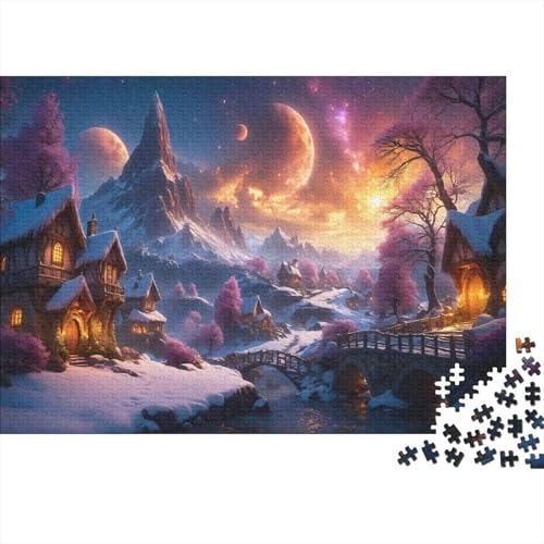 Schneeberg Cottage Puzzles 1000 Teile Schwer Puzzle Spielzeug Lernspiel Impossible Weltraum Universum Herausforderungsspielzeug Für Erwachsene Kinder 1000pcs (75x50cm) von CCIZFMQ