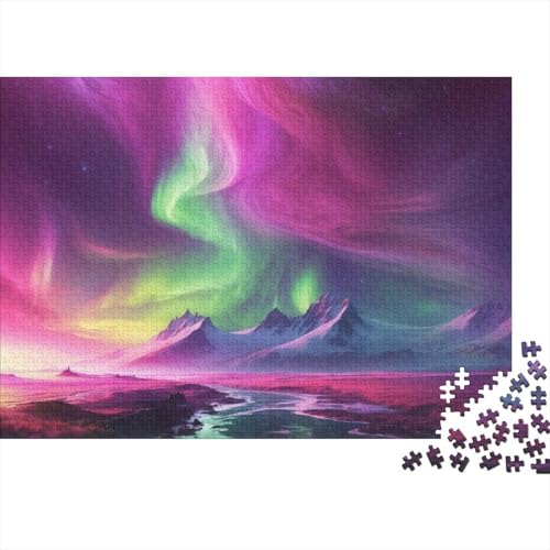 Schneeberg Puzzles 1000-teilige Schwer Puzzle Spielzeug Lernspiel Impossible Nordlichter Herausforderungsspielzeug Für Erwachsene Kinder 1000pcs (75x50cm) von CCIZFMQ
