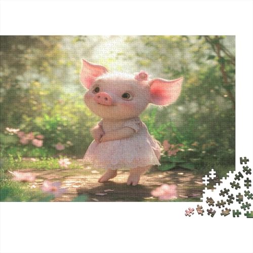 Schwein Puzzles 1000 Teile Schwer Puzzle Spielzeug Pädagogisches Spiel Impossible Outdoors Herausforderung Spielzeug Für Erwachsene Kinder 1000pcs (75x50cm) von CCIZFMQ