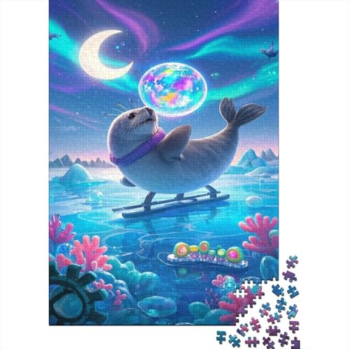 Sea Löwe Puzzles 1000 Teile Schwer Puzzle Spielzeug Lernspiel Impossible Wasserpark Herausforderungsspielzeug Für Erwachsene Und Kinder Ab 14 Jahren 1000pcs (75x50cm) von CCIZFMQ