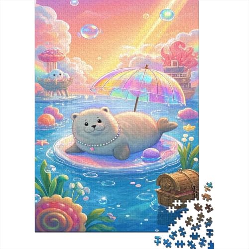 Sea Löwe Puzzles 1000-teilige Schwer Puzzle Spielzeug Lernspiel Impossible Wasserpark Herausforderungsspielzeug Für Erwachsene Kinder 1000pcs (75x50cm) von CCIZFMQ