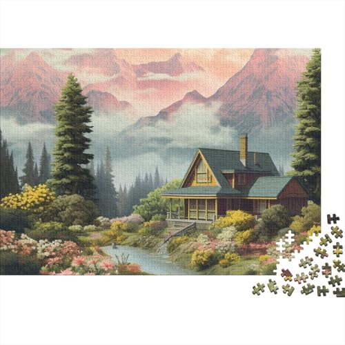 Seehaus Puzzle 1000 Teile Schwer Puzzle Spielzeug Lernspiel Impossible House Herausforderungsspielzeug Für Erwachsene Und Kinder Ab 12 Jahren 1000pcs (75x50cm) von CCIZFMQ