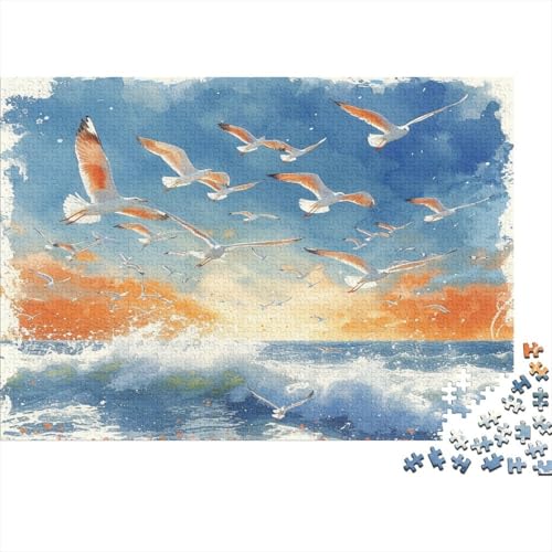 Seemöwe Puzzles 1000 Teile Schwer Puzzle Spielzeug Lernspiel Impossible Ocean Herausforderungsspielzeug Für Erwachsene Und Kinder Ab 12 Jahren 1000pcs (75x50cm) von CCIZFMQ