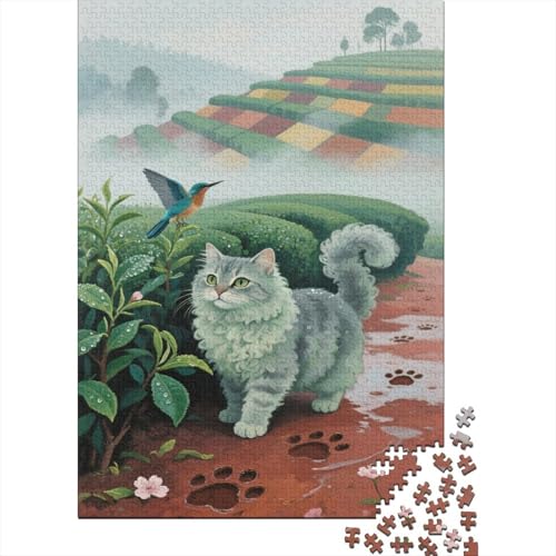 Selkirk Rex Puzzle 1000-teilige Schwer Puzzle Spielzeug Pädagogisches Spiel Impossible Teeplantage Herausforderung Spielzeug Für Erwachsene Kinder 1000pcs (75x50cm) von CCIZFMQ