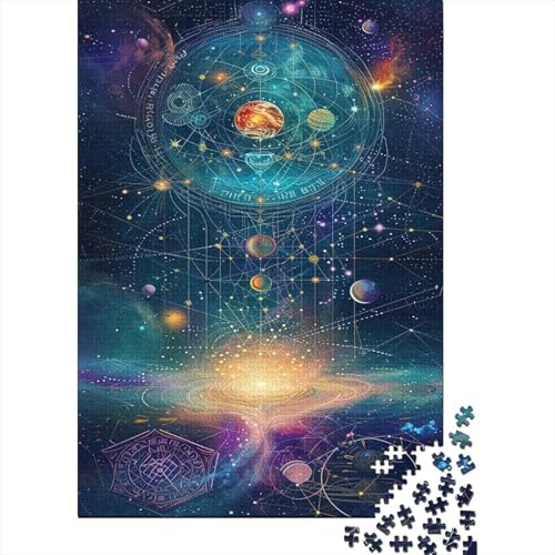 Sonne Mond Puzzle 1000 Teile Schwer Puzzle Spielzeug Lernspiel Impossible Traumhafte Kunst Herausforderungsspielzeug Für Erwachsene Kinder 1000pcs (75x50cm) von CCIZFMQ