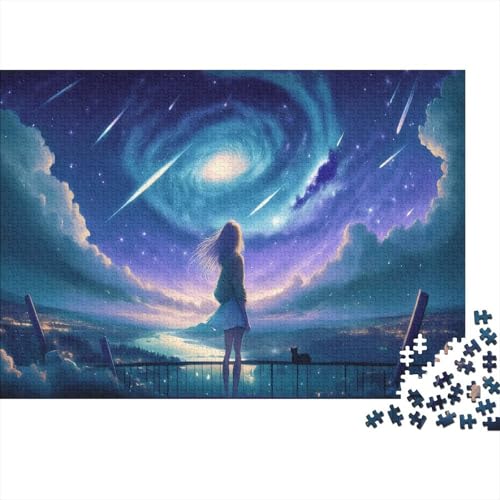 Stargazing Mädchen Puzzles 1000 Teile Schwer Puzzle Spielzeug Lernspiel Impossible Kosmischer Nebel Herausforderungsspielzeug Für Erwachsene Und Kinder in Bewährter 1000pcs (75x50cm) von CCIZFMQ