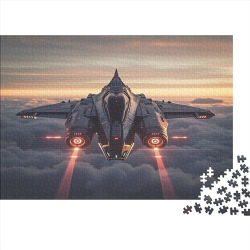 Stealth-Kampfjet Puzzles 1000 Teile Schwer Puzzle Spielzeug Pädagogisches Spiel Impossible Himmel und Wolken Herausforderung Spielzeug Für Erwachsene Und Kinder Ab 12 Jahren 1000pcs (75x50cm) von CCIZFMQ
