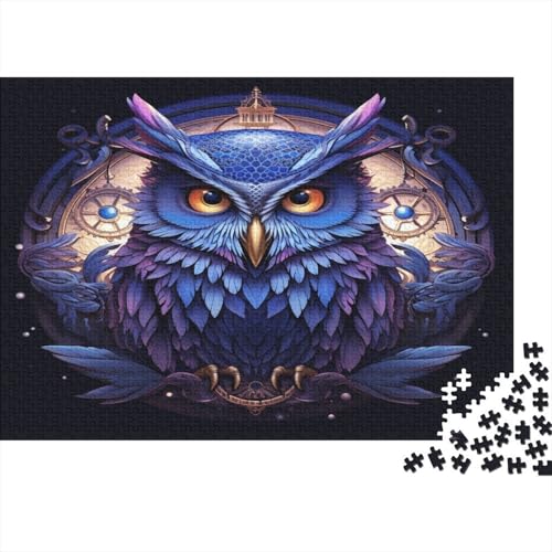Steampunk Stil Eule Puzzle 1000-teilige Schwer Puzzle Spielzeug Lernspiel Impossible Herausforderungsspielzeug Für Erwachsene Kinder 1000pcs (75x50cm) von CCIZFMQ
