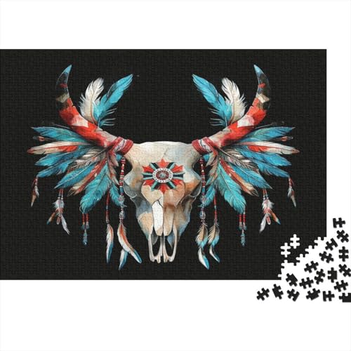 Stierkopfknochen Puzzle 1000 Teile Schwer Puzzle Spielzeug Pädagogisches Spiel Impossible Herausforderungsspielzeug Für Erwachsene Und Kinder in Bewährter 1000pcs (75x50cm) von CCIZFMQ