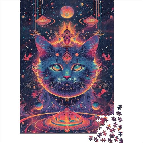 Süße Katze Puzzle 1000 Teile Schwer Puzzle Spielzeug Lernspiel Impossible Brillante Farben Herausforderung Spielzeug Für Erwachsene Und Kinder Ab 14 Jahren 1000pcs (75x50cm) von CCIZFMQ