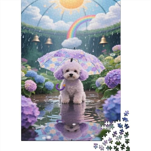 Teetasse Pudel Puzzle 1000 Teile Schwer Puzzle Spielzeug Pädagogisches Spiel Impossible Flower Cluster Herausforderung Spielzeug Für Erwachsene Und Kinder Ab 12 Jahren 1000pcs (75x50cm) von CCIZFMQ