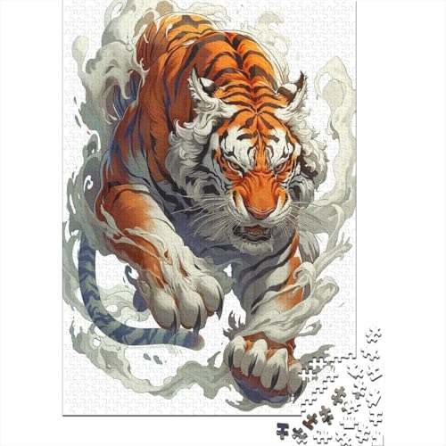 Tiger Puzzle 1000 Teile Schwer Puzzle Spielzeug Lernspiel Impossible Herausforderungsspielzeug Für Erwachsene Und Kinder Ab 14 Jahren 1000pcs (75x50cm) von CCIZFMQ