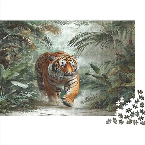 Tiger Puzzles 1000 Teile Schwer Puzzle Spielzeug Lernspiel Impossible Schneebedeckter Berg Herausforderung Spielzeug Für Erwachsene Kinder 1000pcs (75x50cm) von CCIZFMQ