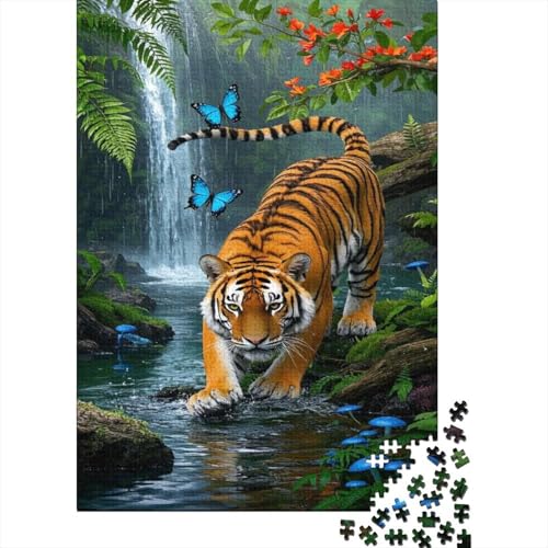 Tiger Puzzles 1000 Teile Schwer Puzzle Spielzeug Pädagogisches Spiel Impossible Forest Herausforderungsspielzeug Für Erwachsene Und Kinder in Bewährter 1000pcs (75x50cm) von CCIZFMQ