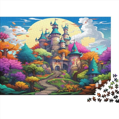 Traumschloss Puzzle 1000-teilige Schwer Puzzle Spielzeug Pädagogisches Spiel Impossible Cartoon Herausforderungsspielzeug Für Erwachsene Und Kinder in Bewährter 1000pcs (75x50cm) von CCIZFMQ
