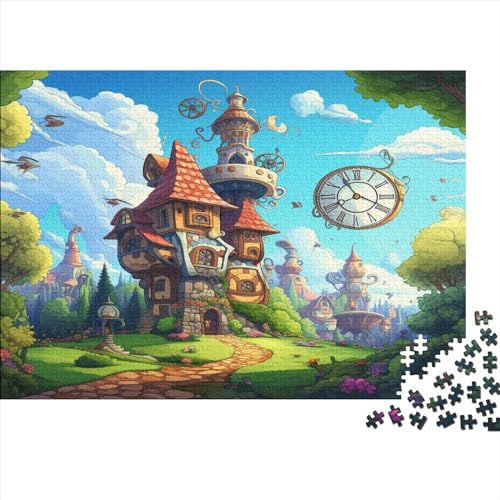 Traumschloss Puzzles 1000 Teile Schwer Puzzle Spielzeug Lernspiel Impossible Cartoon Herausforderungsspielzeug Für Erwachsene Kinder 1000pcs (75x50cm) von CCIZFMQ