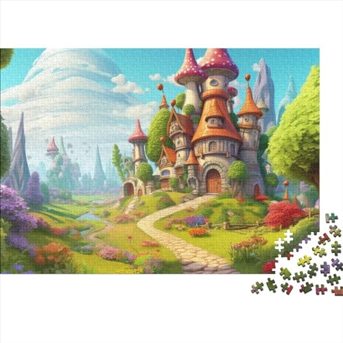 Traumschloss Puzzles 1000 Teile Schwer Puzzle Spielzeug Lernspiel Impossible Cartoon Herausforderungsspielzeug Für Erwachsene Und Kinder Ab 12 Jahren 1000pcs (75x50cm) von CCIZFMQ