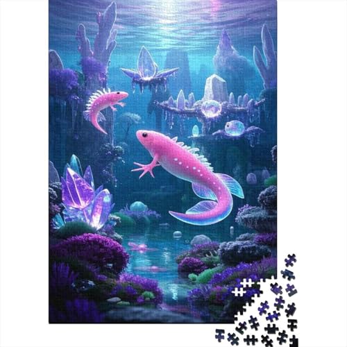 Unterwasserwelt Puzzle 1000 Teile Schwer Puzzle Spielzeug Lernspiel Impossible Axolotl Herausforderung Spielzeug Für Erwachsene Und Kinder in Bewährter 1000pcs (75x50cm) von CCIZFMQ