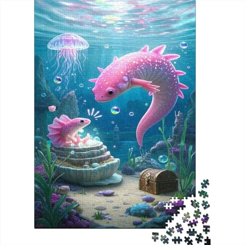 Unterwasserwelt Puzzle 1000 Teile Schwer Puzzle Spielzeug Pädagogisches Spiel Impossible Axolotl Herausforderungsspielzeug Für Erwachsene Kinder 1000pcs (75x50cm) von CCIZFMQ