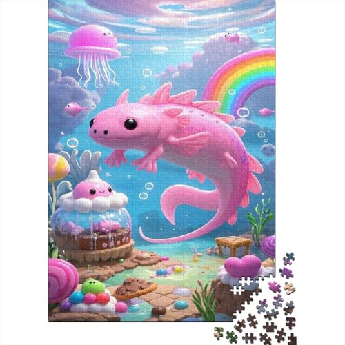 Unterwasserwelt Puzzle 1000 Teile Schwer Puzzle Spielzeug Pädagogisches Spiel Impossible Axolotl Herausforderungsspielzeug Für Erwachsene Und Kinder in Bewährter 1000pcs (75x50cm) von CCIZFMQ