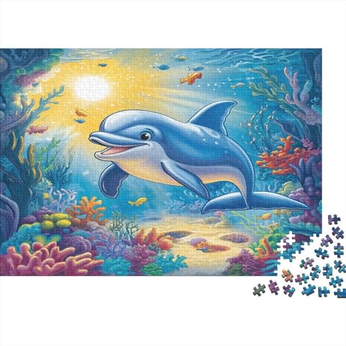 Unterwasserwelt Puzzle 1000-teilige Schwer Puzzle Spielzeug Lernspiel Impossible Delphin Herausforderung Spielzeug Für Erwachsene Und Kinder Ab 12 Jahren 1000pcs (75x50cm) von CCIZFMQ