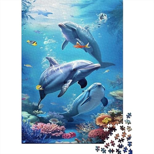 Unterwasserwelt Puzzle 1000-teilige Schwer Puzzle Spielzeug Lernspiel Impossible Delphin Herausforderung Spielzeug Für Erwachsene Und Kinder in Bewährter 1000pcs (75x50cm) von CCIZFMQ