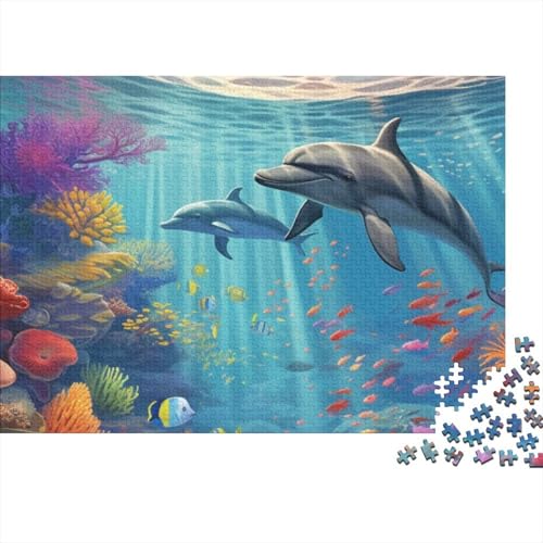 Unterwasserwelt Puzzle 1000-teilige Schwer Puzzle Spielzeug Lernspiel Impossible Delphin Herausforderungsspielzeug Für Erwachsene Und Kinder Ab 14 Jahren 1000pcs (75x50cm) von CCIZFMQ
