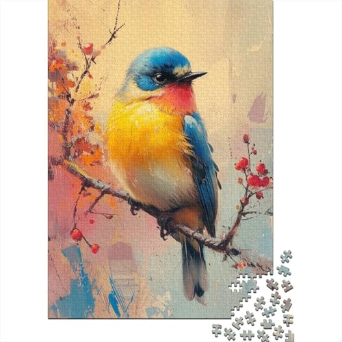Vogel Puzzle 1000 Teile Schwer Puzzle Spielzeug Lernspiel Impossible Zweigvogel Herausforderung Spielzeug Für Erwachsene Kinder 1000pcs (75x50cm) von CCIZFMQ