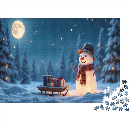 Vollmond Wald Puzzles 1000 Teile Schwer Puzzle Spielzeug Lernspiel Impossible Schneemann Herausforderung Spielzeug Für Erwachsene Und Kinder Ab 12 Jahren 1000pcs (75x50cm) von CCIZFMQ