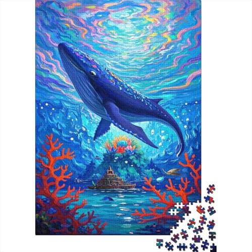 Wal Puzzle 1000 Teile Schwer Puzzle Spielzeug Lernspiel Impossible Unterwasserwelt Herausforderungsspielzeug Für Erwachsene Kinder 1000pcs (75x50cm) von CCIZFMQ