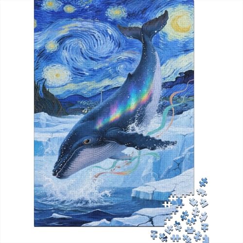 Wal Puzzles 1000 Teile Schwer Puzzle Spielzeug Pädagogisches Spiel Impossible Sternennacht Eisberge Herausforderungsspielzeug Für Erwachsene Und Kinder in Bewährter 1000pcs (75x50cm) von CCIZFMQ