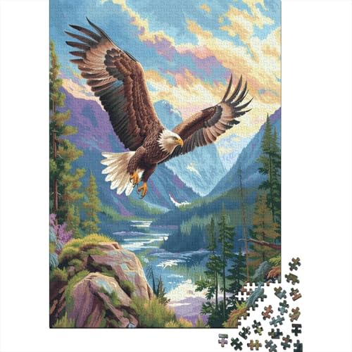 Weißkopfseeadler Puzzle 1000-teilige Schwer Puzzle Spielzeug Lernspiel Impossible Mountain Range Herausforderung Spielzeug Für Erwachsene Und Kinder Ab 12 Jahren 1000pcs (75x50cm) von CCIZFMQ