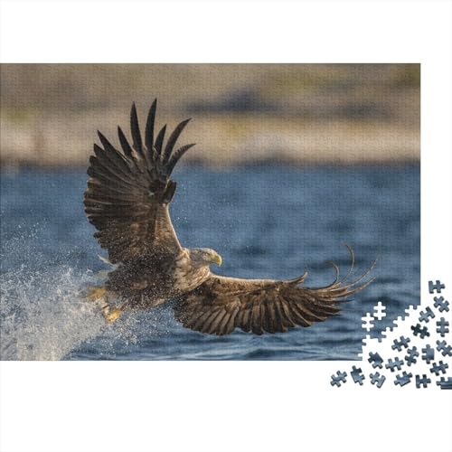 Weißschwanzer Seeadler Puzzle 1000-teilige Schwer Puzzle Spielzeug Pädagogisches Spiel Impossible Ocean Herausforderung Spielzeug Für Erwachsene Und Kinder Ab 12 Jahren 1000pcs (75x50cm) von CCIZFMQ