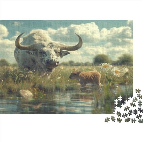 Wild Rind Puzzle 1000-teilige Schwer Puzzle Spielzeug Lernspiel Impossible Wetland Herausforderung Spielzeug Für Erwachsene Und Kinder in Bewährter 1000pcs (75x50cm) von CCIZFMQ