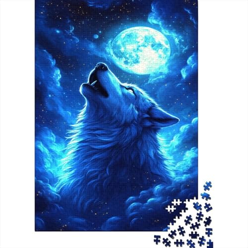 Wolf Puzzles 1000 Teile Schwer Puzzle Spielzeug Lernspiel Impossible Magischer Nachthimmel Herausforderungsspielzeug Für Erwachsene Und Kinder Ab 12 Jahren 1000pcs (75x50cm) von CCIZFMQ