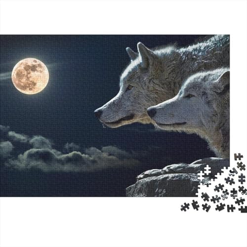 Wolf Puzzles 1000 Teile Schwer Puzzle Spielzeug Lernspiel Impossible Wolf Herausforderungsspielzeug Für Erwachsene Und Kinder Ab 12 Jahren 1000pcs (75x50cm) von CCIZFMQ