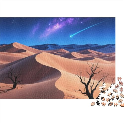 Wüste Puzzles 1000 Teile Schwer Puzzle Spielzeug Lernspiel Impossible Sternenfarbener Nachthimmel Herausforderungsspielzeug Für Erwachsene Und Kinder in Bewährter 1000pcs (75x50cm) von CCIZFMQ