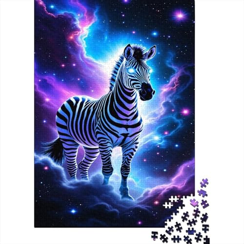 Zebra Puzzle 1000 Teile Schwer Puzzle Spielzeug Pädagogisches Spiel Impossible Kosmischer Sternenhimmel Herausforderungsspielzeug Für Erwachsene Und Kinder Ab 14 Jahren 1000pcs (75x50cm) von CCIZFMQ