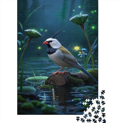 Zebrafinken Puzzles 1000 Teile Schwer Puzzle Spielzeug Pädagogisches Spiel Impossible Bird Herausforderungsspielzeug Für Erwachsene Kinder 1000pcs (75x50cm) von CCIZFMQ