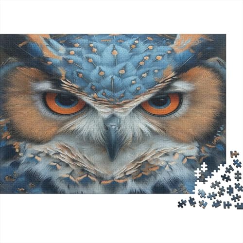 bunt Federed Owl Puzzles 1000 Teile Schwer Puzzle Spielzeug Pädagogisches Spiel Impossible Herausforderungsspielzeug Für Erwachsene Und Kinder Ab 14 Jahren 1000pcs (75x50cm) von CCIZFMQ