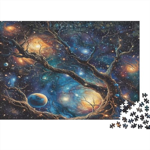 kosmische Planeten Puzzle 1000 Teile Schwer Puzzle Spielzeug Lernspiel Impossible Sternenhimmelbäume Herausforderungsspielzeug Für Erwachsene Kinder 1000pcs (75x50cm) von CCIZFMQ