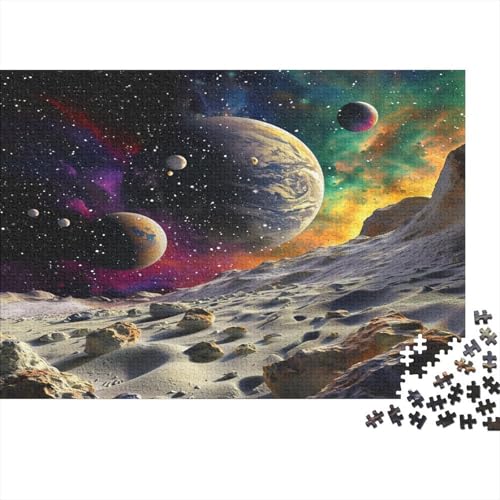 kosmische Planeten Puzzle 1000 Teile Schwer Puzzle Spielzeug Pädagogisches Spiel Impossible Mondoberfläche Herausforderung Spielzeug Für Erwachsene Und Kinder Ab 14 Jahren 1000pcs (75x50cm) von CCIZFMQ