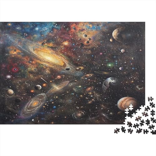 kosmische Planeten Puzzles 1000 Teile Schwer Puzzle Spielzeug Lernspiel Impossible Galaxien Herausforderungsspielzeug Für Erwachsene Und Kinder Ab 12 Jahren 1000pcs (75x50cm) von CCIZFMQ