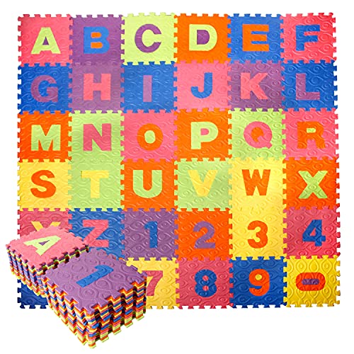 CCLIFE 18er 36er Puzzlematte Eva Alphabet schadstofffrei wasserdicht Spielmatte Schaumstoffmatte Kinderteppich Spielteppich von CCLIFE